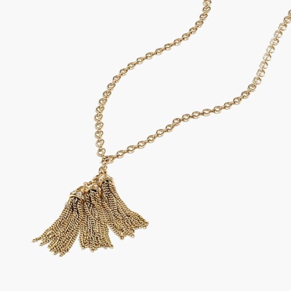 J Crew triple tassel necklace